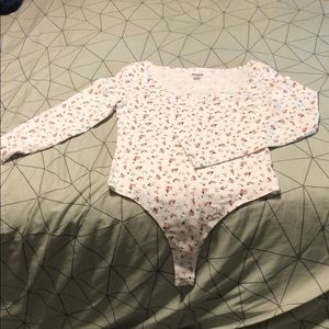 Long sleeve floral bodysuit